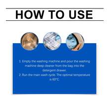 洗衣机滚筒清洁粉 - 深层清洁除垢剂 - 强力去除洗衣机内桶污渍 - 通用除臭剂 - 家居清洁必备品 - 粉狀 - 查看 9