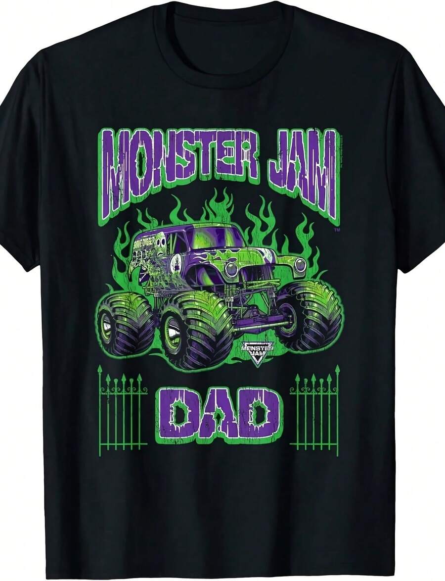 Monster Jam Dad Family Motorsports T-Shirt220G Heavyweight 100% Cotton T-Shirt. -Thicker, Softer, And Stronger T Your Average . This Heavyweight Essential Brings Pm Comfort And Rugged Performance Together. I For Layering, Lounging, Or Hitting The Streets In Style. Fade-Resistant And Pre-Sunk For A Reliable Fit Every Time. - màu đen - Xem 1