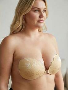 2pcs/Set Adhesive Push-Up Bra, Strapless & Backless Design, Perfect For Dresses, Swimwear, Bikinis, And Beach Vacation Wear - Multicolor - View 2