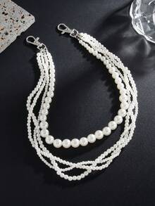 复古风3D圆形几何仿珍珠串珠多层裤链，哥特朋克高端质感，休闲简约，完美适用于街拍、摇滚嘻哈、派对、日常佩戴、情侣装，也是时尚男士项链的理想礼物。 - 褲鏈 - 查看 6