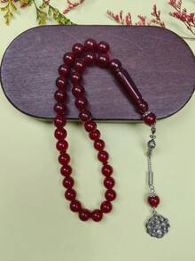 1串33颗10毫米穆斯林男士念珠，中东阿拉伯风格流行念珠，个人祈祷念珠 - 彩色 - 查看 3