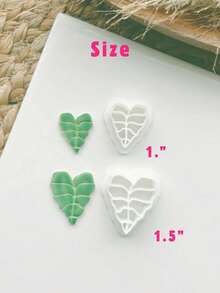 2/12件套精致热带叶子造型软陶切割器 – 龟背竹和银杏叶形状，植物波西米亚风手工工具，适用于DIY耳环、珠宝制作和植物爱好者礼物 - 白色 - 查看 6