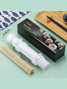 2件套塑料DIY条纹寿司模具，方便的寿司饭团制作工具套装，易于清洁的PP材质寿司制作器 - 快速寿司炮，适用于早餐、午餐和晚餐，适合上班族、学生午餐、派对食品准备 - 彩色 - 查看 17