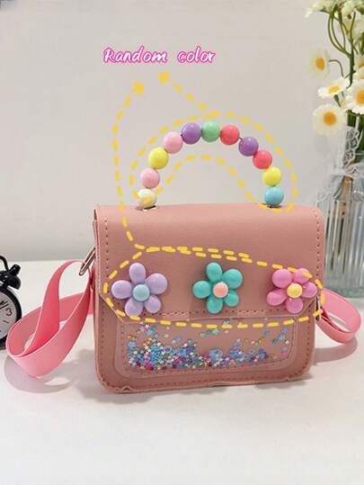 Nueva bolsa de hombro con decoración floral, duradera, ligera, portátil, clásica, casual, versátil, cómoda y espaciosa, adecuada para diversas ocasiones