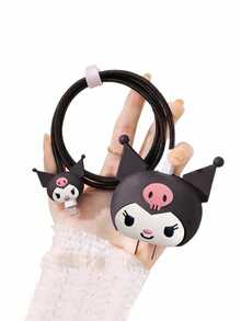 SANRIO Bộ bảo vệ cáp sạc hình mèo hoạt hình bằng silicon, tương thích với bộ sạc 20W, bảo vệ cáp sạc. - Nhiều màu - Xem 2