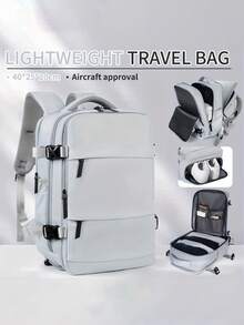 40x20x25厘米航空认证旅行包，轻便背包，大容量多功能旅行背包，适合高中生和大学生返校使用，户外便携行李包 - 彩色 - 查看 1