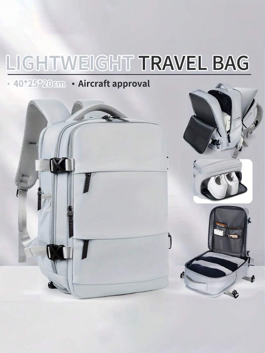 40x20x25厘米航空认证旅行包，轻便背包，大容量多功能旅行背包，适合高中生和大学生返校使用，户外便携行李包 - 彩色 - 查看 1