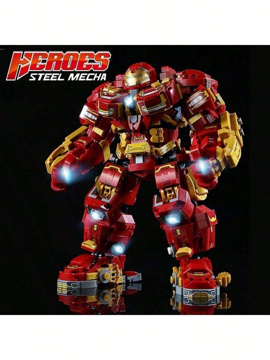 2-In-1 Transforming Robot Car Building Block Set, Transforming Robot And Vintage Car, Collector's Home Decor Toy, Car Enthusiast, Easter/Thanksgiving/Independence Day Gift, Collectible Action Figure, Posable Toy, Toy, Best Gift - Multicolor - View 1