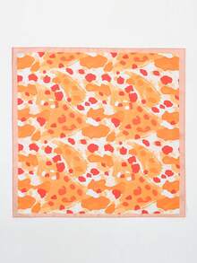 1 件装女士波点、不对称斑点和抽象涂鸦艺术图案方巾 - 彩色 - 查看 2