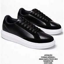 Tênis Sapatênis Masculino Skinner Com Sola Antiderrapante Conforto e Estilo Para o Dia a Dia - Preto - Visão 8