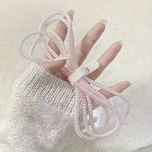 Durable Anti-Bending Spiral Cable Organizer, Data Cable Protector Sleeve, Compatible With Iphone 14 Pro, 13, 12, 11 - Purple - View 4