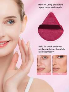 10PCS Makeup Tools Set Including:4PCS Makeup Sponges+6PCS Triangle Powder Puffs - Multicolor - View 9