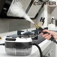 ESUPER Portable Handheld Steam Cleaner With Brush Heads, High Pressure Steam Cleaner For Kitchen And Bathroom - White - View 2