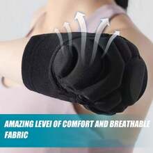 Thick Protective Fabric Professional Sports Elbow Pads, Suitable For Basketball, Volleyball, Hiking, Football And Other Sports - Black - View 2