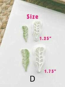 2/12件套精致热带叶子造型软陶切割器 – 龟背竹和银杏叶形状，植物波西米亚风手工工具，适用于DIY耳环、珠宝制作和植物爱好者礼物 - 白色 - 查看 11