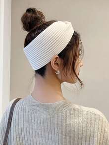 1pc Women's Winter Warm Headband Knitted Ear Muffs Fashion Criss Cross Knotted Ear Warmers - Multicolor - View 1