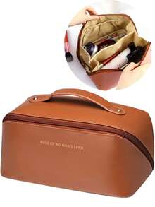 奢华大容量便携化妆包，女士旅行洗漱包，防水化妆包 - 完美礼物 - 彩色 - 查看 9