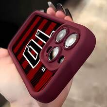 Camiseta del Flamengo con Arrascaeta y el número diez. Esta elegante funda es compatible con Samsung, Apple, OPPO, , etc. Fabricada en TPU flexible, resistente a golpes y arañazos, ofrece una excelente protección contra caídas y un agarre cómodo. Es un regalo ideal para familiares, amigos y seres queridos, y una opción perfecta para festivales. - Burdeos - Ver 5