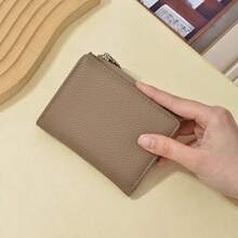 Japanese Style Women Trifold Wallet, RFID Blocking Credit Card Holder, Genuine Leather Zipper Coin Purse - Multicolor - View 4