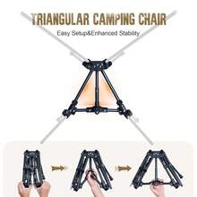 ONETIGRIS Tigerblade Camping Chair, Lightweight Folding BackpacFKing HiFKing Chair, Compact Portable 330 Lbs Capacity - Black - View 6