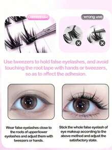 Fengxiu Eyelash Fluffy Lash Clusters 120pcs Individual Eyelash Thick Cluster Eyelash Extensions C Curl Lashes Clusters Natural Look Individual Lashes 11-13mm Dramatic Cluster Lasheslash Clusters,Eyelash Clusters,Individual Eyelashes,Lashes,Fake Lashes - CC - View 7