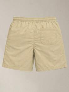 Kit Of 3 Men's Gym Shorts For Running And Training With Pockets - Tactel Fabric + Watch - BEIGE/ĐEN/BEIGE - Xem 5