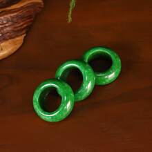 1pc Natural Agate Handmade Unisex Thumb Ring, Suitable For Men And Women, Daily Wear Or Holiday Celebration Gift - Green - View 5