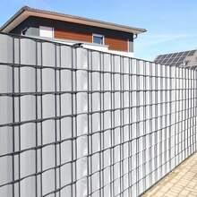 PVC Privacy Screen, Privacy Strips, Privacy Film For Garden Fence With Fixing Clips, Wind Protection - 35m - Light Gray - View 6