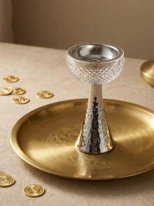 1pc Crystal Pattern Metal Incense Burner, Modern Luxury Style Incense Holder, Suitable For Home Decor And Display - Multicolor - View 7