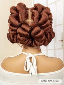 Synthetic Braided Wigs HD Full Lace Wig Knotless Box Braids Wigs For Black Women Handmade Afrian Braiding Hair Wigs - Burgundy - View 3