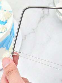 1pc Cake Slicer, Cake Layer Separator, Bread Cutter, Baking Tool, Back To School Cake And Bread, Layer Divider, Stainless Steel Cutter, Cutting Wire, Baking Tool, Cake Slicer - Multicolor - View 10