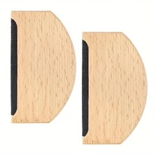 1/2 Pieces Khaki Comb, Manual And Portable Sweater Comb, Ball Remover, Wooden Ball Remover, Fabric Remover, Clothing Brush Tool, Knitted Clothing, Khaki Coat Shaver - / - View 2