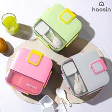 Marmita Cor Surpresa Macaron - 4 Divisórias, Grande Capacidade, Presente Volta às Aulas para Meninos e Meninas (Rosa/Azul/Verde) - Multicolorido - Visão 4
