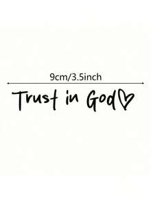 Trust In God Mirror Stickers - Inspirational Christian Decals With Heart Designs, Self-Adhesive Shiny Religious Decor For Church, Home & Office (Teacher/Student Gift) - White - View 3