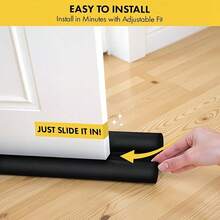 1pc Door Draft Stopper - Soft Anti-Slip Design, Suitable For Door, Window, Bathroom Glass Gap And Garage. No Glue Needed, Easy To Install, Soundproof, Insect-Proof, Windproof, Noise Reduction, Applicable For Home And Office Doors, Door Frame. [Gift For Wife And Mother On Holidays], Random Style And Color Sent. - Door Seam Sealing Strip - View 9