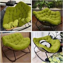 Chair Cushion,Thicken Patio Wicker Egg Chair Cushion, Comfy Patio Rocking Egg Chairs Cushions Replacement For Porch,Backyard Balcony (Only Cushion) - Dark Grey - View 7