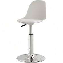 カウンターチェア ハイチェア 昇降式椅子 バーチェア 360º回転 PUレザー - ホワイト - チェックする 10