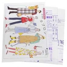Pattern Fit Pattern Sun Apron for School Home Economics Materials G-304 - 青 - チェックする 5