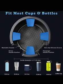 Soporte ajustable para teléfono de coche, soporte universal para portavasos, soporte telescópico para navegación de coche - Negro - Ver 5