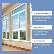 jakehoe 玻璃除垢清洁剂——有效清洁玻璃、镜子和各种表面，去除灰尘和污渍，令其光洁如新。它能增强清洁剂的功效，防止污垢再次沉积，并中和酸性污渍。温和去除残留物，同时呵护玻璃表面。 - 固體 - 查看 9