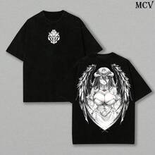 Super Value Hot  Washed T-Shirt Albedo Overlord Vintage Tee – Washed Oversize Anime Graphic T-Shirt Limited Edition For Anime Fans. Suitable As A Gift For Fans SD0081 - màu đen - Xem 4