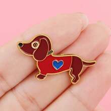 Cute Black Cat Dachshund Enamel Pin Animals Moth Brooch Pines Lapel Pins Badge On Backpack Clothing Accessories Jewelry Gifts - Gold - View 10