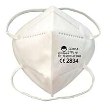 Máscaras protectoras FFP2, 50 piezas empaquetadas individualmente con diseño de banda para la cabeza, con una estructura de cinco capas transpirable y cómoda, adecuada para uso adulto (para protección diaria, no para uso médico) - A - Ver 5