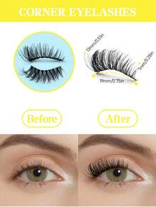 Asiteo 10 Pairs Eid Festival False Eyelashes, Natural Half Eye Lashes, Fox Cat Eye Clear Band Lashes, Fluffy Wispy 3D Faux Mink Lashes Pack, Soft Strips Fake Eyelashes - Suitable For Role Playing, Daily And Date Makeup - Half Eyelashes - View 4