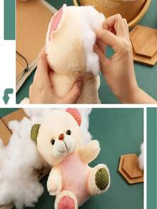 1 Stück hochwertige Polyesterfaser Füllung, weißes Premium Füllmaterial für DIY und Stopfen, seidenähnliche Faser, Plüschpuppen Baumwolle, hypoallergene Polyesterfaser Füllung, Einweihungsgeschenk, sehr elastische Füllbaumwolle, große Kapazität, weich und flauschig, verschiedene Größen erhältlich - Füllbaumwolle - Übersicht 3