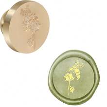 Wax Sealed, Open Me, Handmade With Care, Wish You Happiness! Brass Sealed, Used To Decorate Envelopes, Invitations, Gifts, Birthday Party Postcards, Greeting Cards, Etc. - Gold - View 58