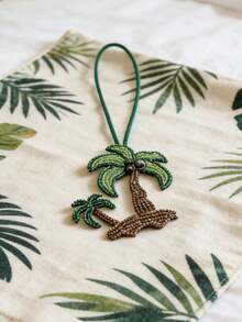 Tropical Palm Tree Beaded Pendant, Beach Theme Beaded Hanging Lanyard Decoration, Suitable For Decorating Handbags, Serving As Bag Charm, Luggage Tag, Backpacks, Suitcases, Adding A Summer Holiday Vibe, Ideal For Beach Lovers, Travelers, Women, Summer Style Enthusiasts, Gifts - Multicolor - View 3
