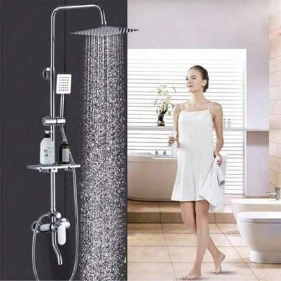 ELE-GATE Regadera Cuadrada Tipo Lluvia de Acero Inoxidable