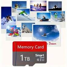 1TB Micro SD Memory Card, Class 10 TF Card With SD Adapter, High-Speed Flash Storage For HD Camera, Smartphone, PC, Headphones, PSP, U3 Mini SDXC For Full HD Video & Photo Storage - 1TB - 查看 5