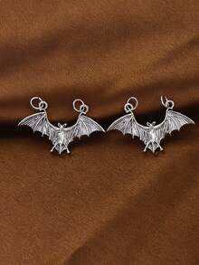 2件套复古银色蝙蝠鞋饰配件，暗黑朋克风鞋带吊坠，DIY鞋靴装饰，包包配件，精致生日礼物 - 彩色 - 查看 6